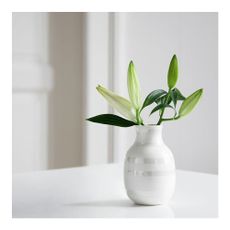 Biela kameninová váza Kähler Design Omaggio, výška 12,5 cm
