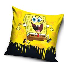 Vankúš veselý Spongebob - 40 x 40 cm