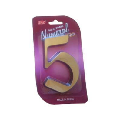 Číslo fasádne " 5 " bronz 125mm Bronz