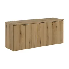 Comad Závěsná skříňka pod umyvadlo Nova Oak s deskou 140 cm dub evoke
