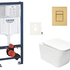 Závesný wc set do ľahkých stien / predstenová montáž Swiss Aqua Technologies Infinitio SIKOGRSIN12SCGN0