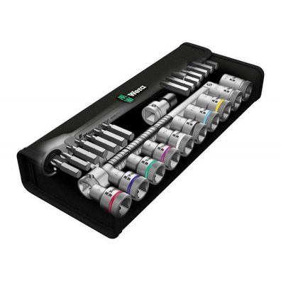 Wera 004081 Sada račňových kľúčov Zyklop Metal 8100 SC 11 - palec, 1/2" skľučovadlo (28 dielov)