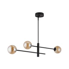 Luster na tyči ORO 3xG9/12W/230V čierna/zlatá
