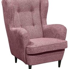 MID.YOU KRESLO UŠIAK, textil, kompozitné drevo, ružová