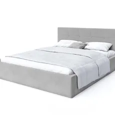 Čalúnená manželská posteľ s úložným priestorom Ingrit - sivá Rozmer: 140x200