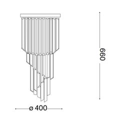 Ideal Lux-Krištáľový prisadený luster CARLTON 8xE14/40W/230V pr.40cm lesklý chróm