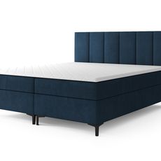 Čalúnená boxspring posteľ Luis - tmavomodrá Rozmer: 160x200