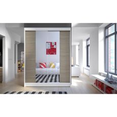 Šatníková skriňa CAMINO II šírka 150 cm - biela/dub sonoma