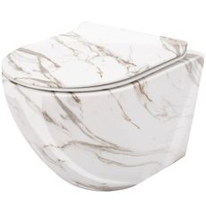 Závesná WC misa Carlos duroplast/Slim/Zm Lava Shiny