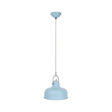 Luster na lanku ROMI 1xE27/40W/230V modrá