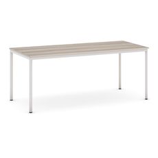Jedálenský stôl, 1800 x 800 mm, sivá podnož, dub prírodný