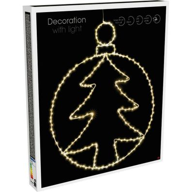 Vianočná závesná LED dekorácia Kerstball Tree 250 LED, 48 cm