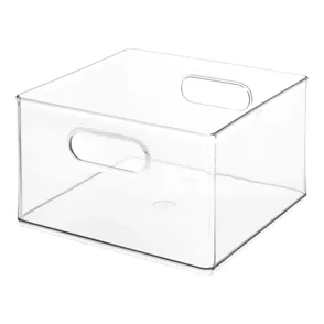 Transparentný úložný box iDesign The Home Edit, 25,4 x 25,3 x 15,4 cm