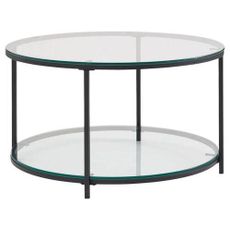 MID.YOU KONFERENČNÝ STOLÍK, čierna, sklo, 80/80/45 cm