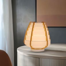 Biela stolová lampa (výška 27 cm) Nagoja – Candellux Lighting
