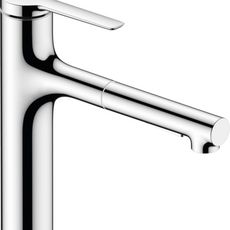 Drezová batéria Hansgrohe Zesis M33 s vyťahovacou spŕškou, 2 prúdy chróm 74822000