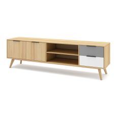 TV stolík z borovicového dreva v prírodnej farbe 180x53 cm Elfa - Marckeric