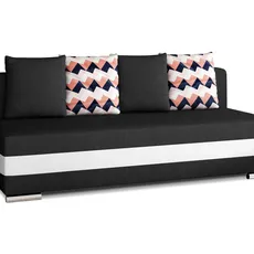 Eltap Rozkládací pohovka CALIA 195 cm Sawana 14/Soft 17/Zigzag 60 černá