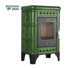 Oceľová kachľová pec K1 5,7 kW zelená