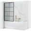 Vaňová zástena Lagos-1 fix pevný 70x140 black