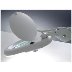 LED Stolná lampa s lupou LED/9W/230V biela