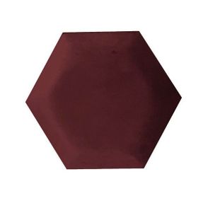 Čalúnený akustický panel nástenný Riwiera 59 bordó hexagon - Hexagon 6x15 cm