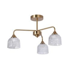 Luster na tyči 3xE14/60W/230V zlatá