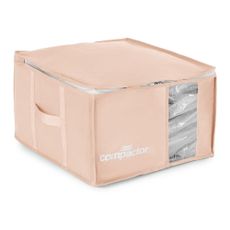 Vákuový plastový úložný box na oblečenie 42x40x25 cm Pink Edition – Compactor