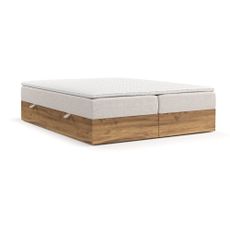 Boxspring posteľ s úložným priestorom v béžovo-prírodnej farbe 180x200 cm Faro – Maison de Rêve