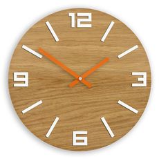 ModernClock Nástenné hodiny Arabic hnedo-bielo-oranžové