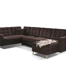 Eltap Rohová rozkládací sedací souprava ASGARD U 326 cm Soft 66 hnědá univerzální