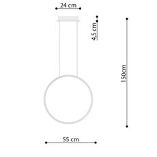 Thoro TH.221 - LED Luster na lanku RIO LED/30W/230V CRI95 4000K pr. 55 cm zlatá