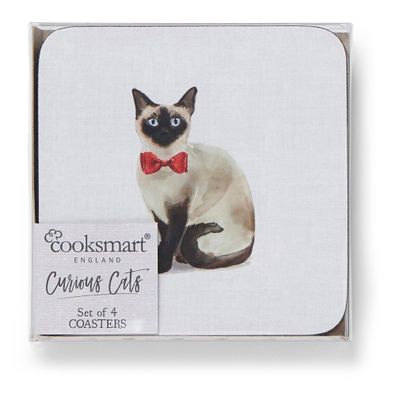 Súprava 4 modrých podnosov Cooksmart ® Curious Cats