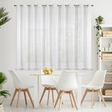 ZÁCLONA NA KRÚŽKOCH LUCY 350X150 CM BIELA