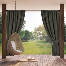 ZÁHRADNÝ VODEODOLNÝ ZÁVES NA PÁSKE GARDEN 155X200 CM GRAFITOVÁ