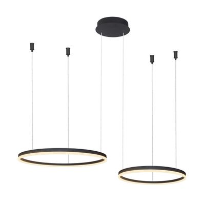 Azzardo AZ4978 - LED Stmievateľný luster na lanku HALO LED/90W/230V čierna + DO