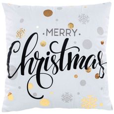 Tutumi Vánoční povlak na polštář Merry Christmas I. 45x45 cm bílý/zlatý