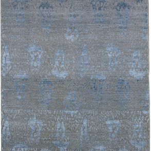 Diamond Carpets koberce Ručne viazaný kusový koberec Diamond DC-EKT 10 Silver / blue - 180x275 cm