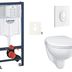 Závesný wc set do ľahkých stien / predstenová montáž Grohe Bau Ceramic SIKOGRSBAUSASH0