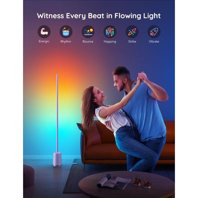 Govee - LED Stojacia lampa Lyra Smart RGBICWW 2200-6500K Wi-Fi + diaľkové ovládanie