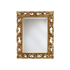 Estila Luxusné nástenné barokové zrkadlo Emociones so zdobeným zlatým obdĺžnikovým rámom 95cm