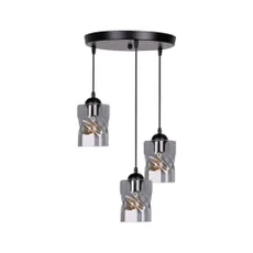 Čierne závesné svietidlo so skleneným tienidlom Felis - Candellux Lighting