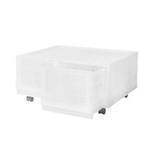 Modulárny úložný box Wave twin Mist s kolieskami 54,6 x 43,4 x 22 cm, široký - 2 zásuvky - kolieska