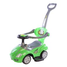 Baby Mix Detská odrážadlo s vodiacou tyčou 3v1Mega Car, zelená