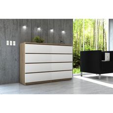 Komoda K140 8SZ sonoma / biela