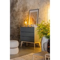 Komoda sivozelená 80x83x40 cm Pisco – Marckeric