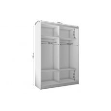 Kvalitná Šatníková Skriňa Tanna 150 cm Dub sonoma/čierna