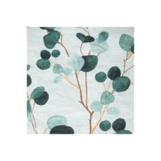 Bielo-zelená ľanová utierka Linen Tales Eucalyptus, 65 x 45 cm