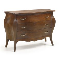 Estila Koloniálna luxusná komoda M-VINTAGE z masívneho dreva s tromi zásuvkami 120cm
