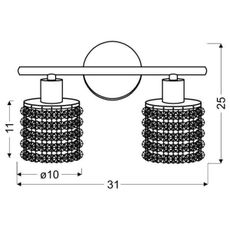 Nástenné svietidlo ROYAL 2xG9/40W/230V